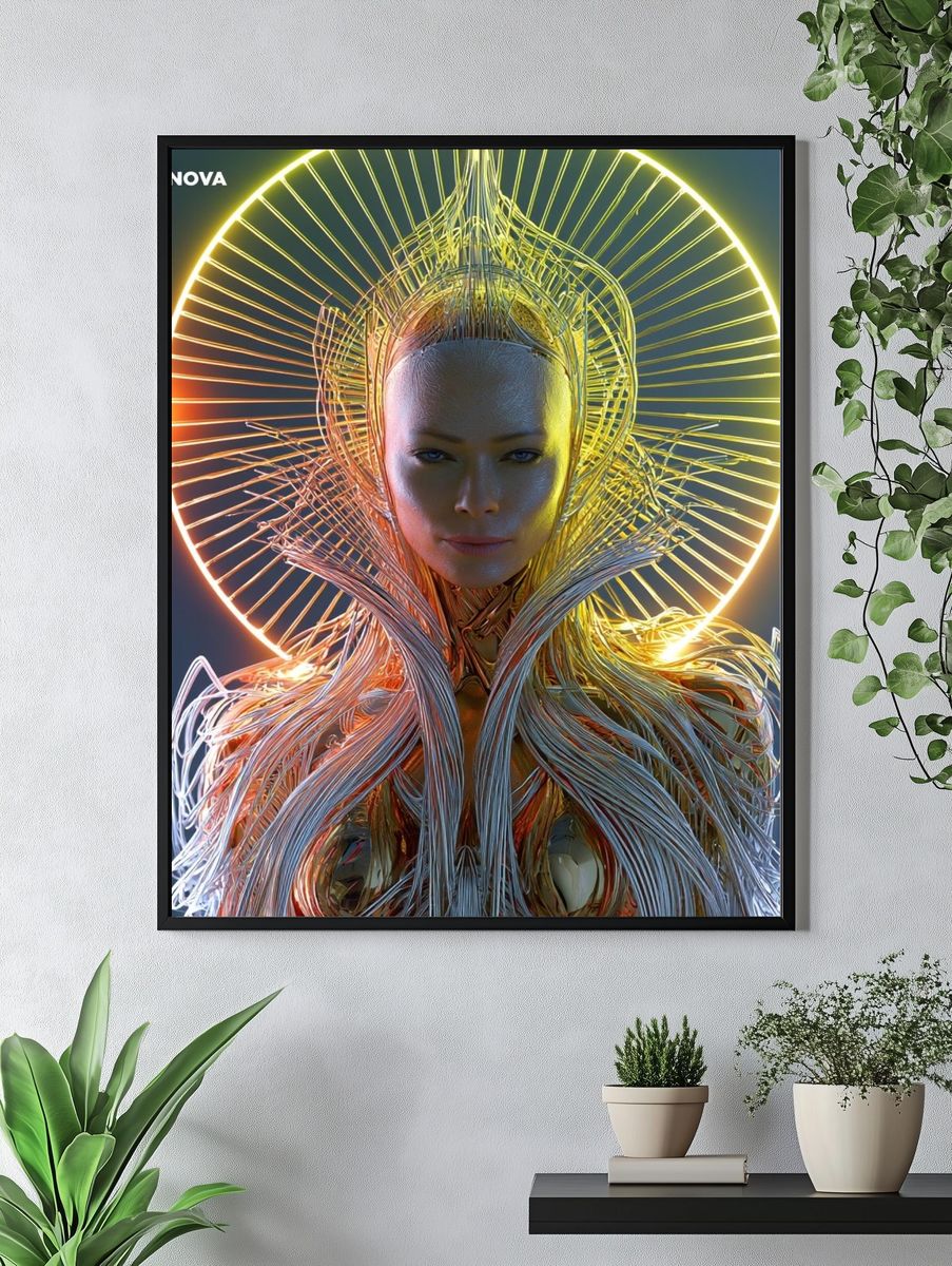 Supernova Futuristic Portrait Poster. — room view 4