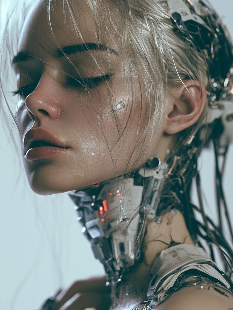 Cybernetic Portrait — Sci-Fi Print. poster detail