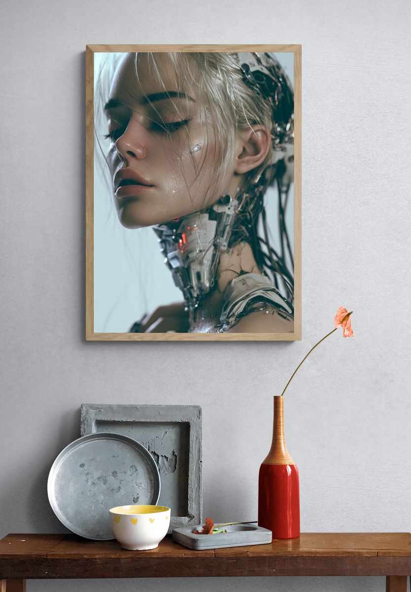 Cybernetic Portrait — Sci-Fi Print. — room view 3