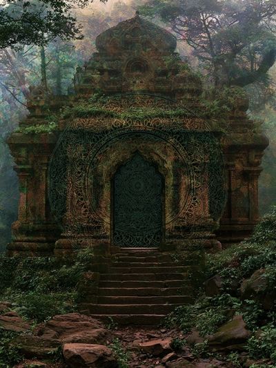 Mystic Jungle Temple Print.