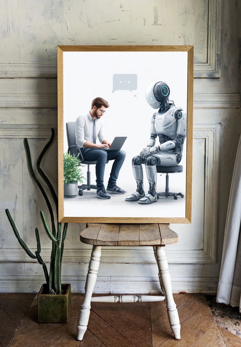 Human and Robot Conversation Poster. room preview