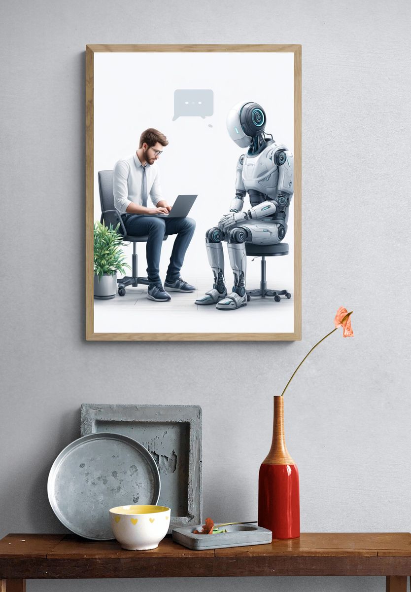 Human and Robot Conversation Poster. — room view 3