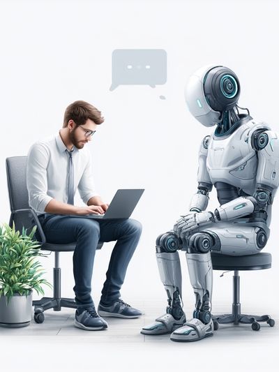 Human and Robot Conversation Poster.
