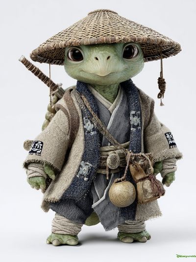 Samurai Turtle Character Print. poster print
