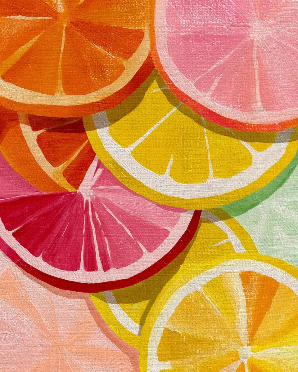 Citrus Slices Colorful Poster. poster — illustration art