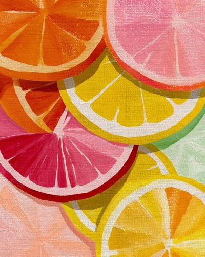 Citrus Slices Colorful Poster. poster print
