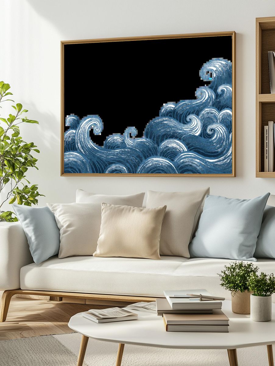 Warrior Cat Digital Art Print. — room view 2