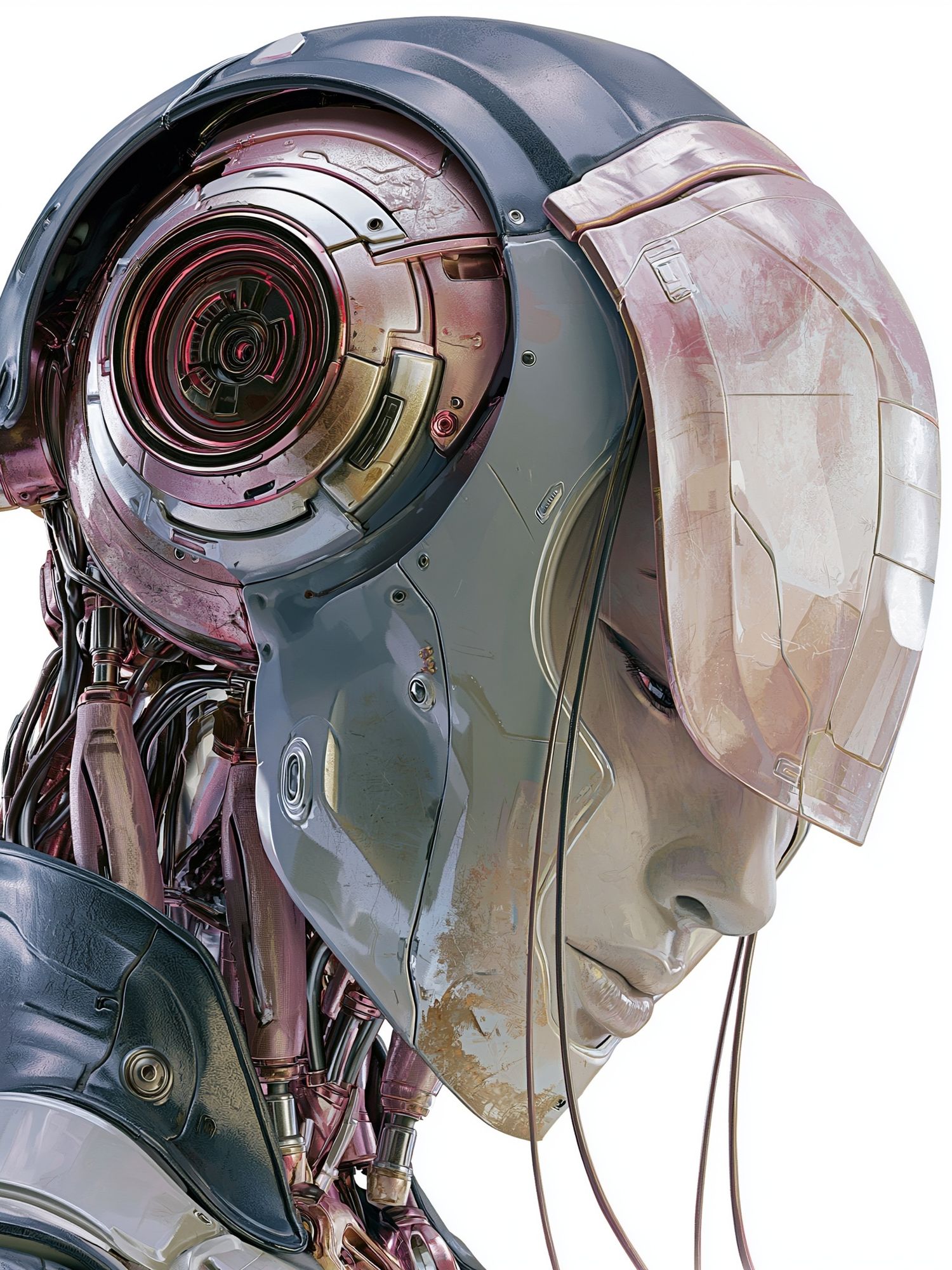 Cybernetic Portrait — Illustration Print. poster detail