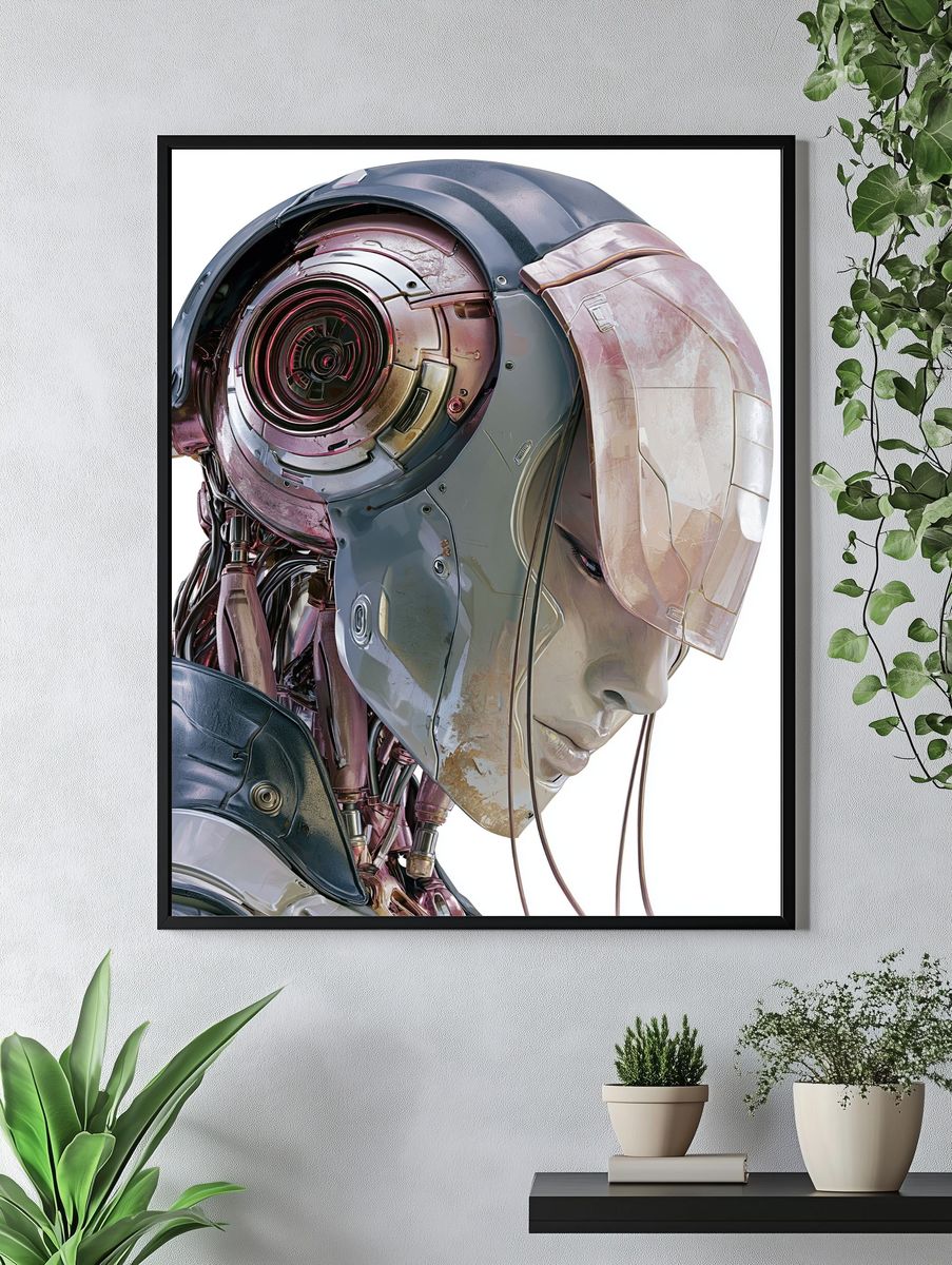 Cybernetic Portrait — Illustration Print. — room view 4