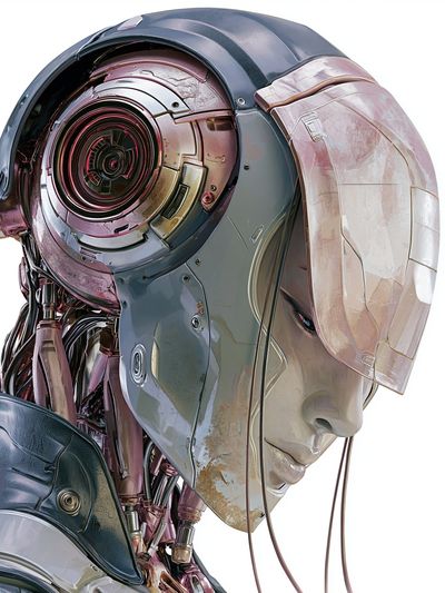 Cybernetic Portrait — Illustration Print.