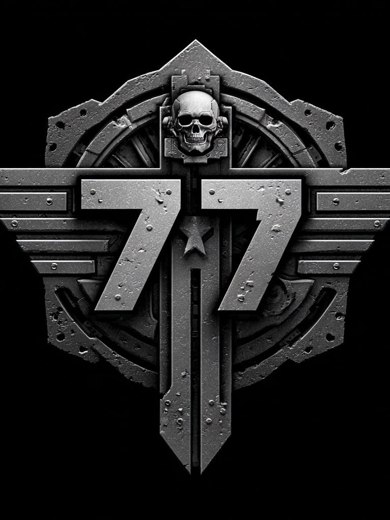 77 Skull Emblem Typography Poster. poster detail