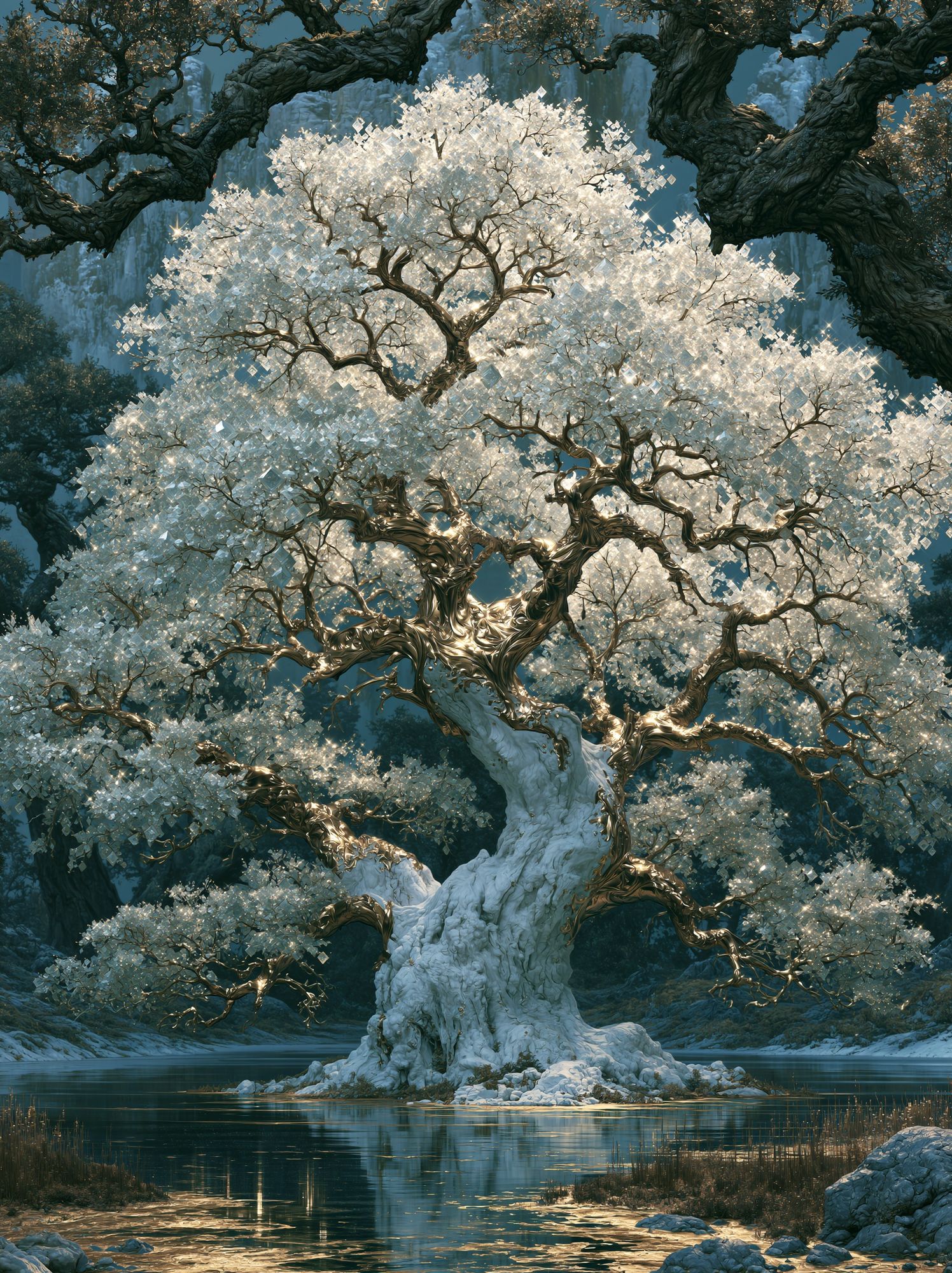 Enchanted Crystal Tree Poster. poster detail