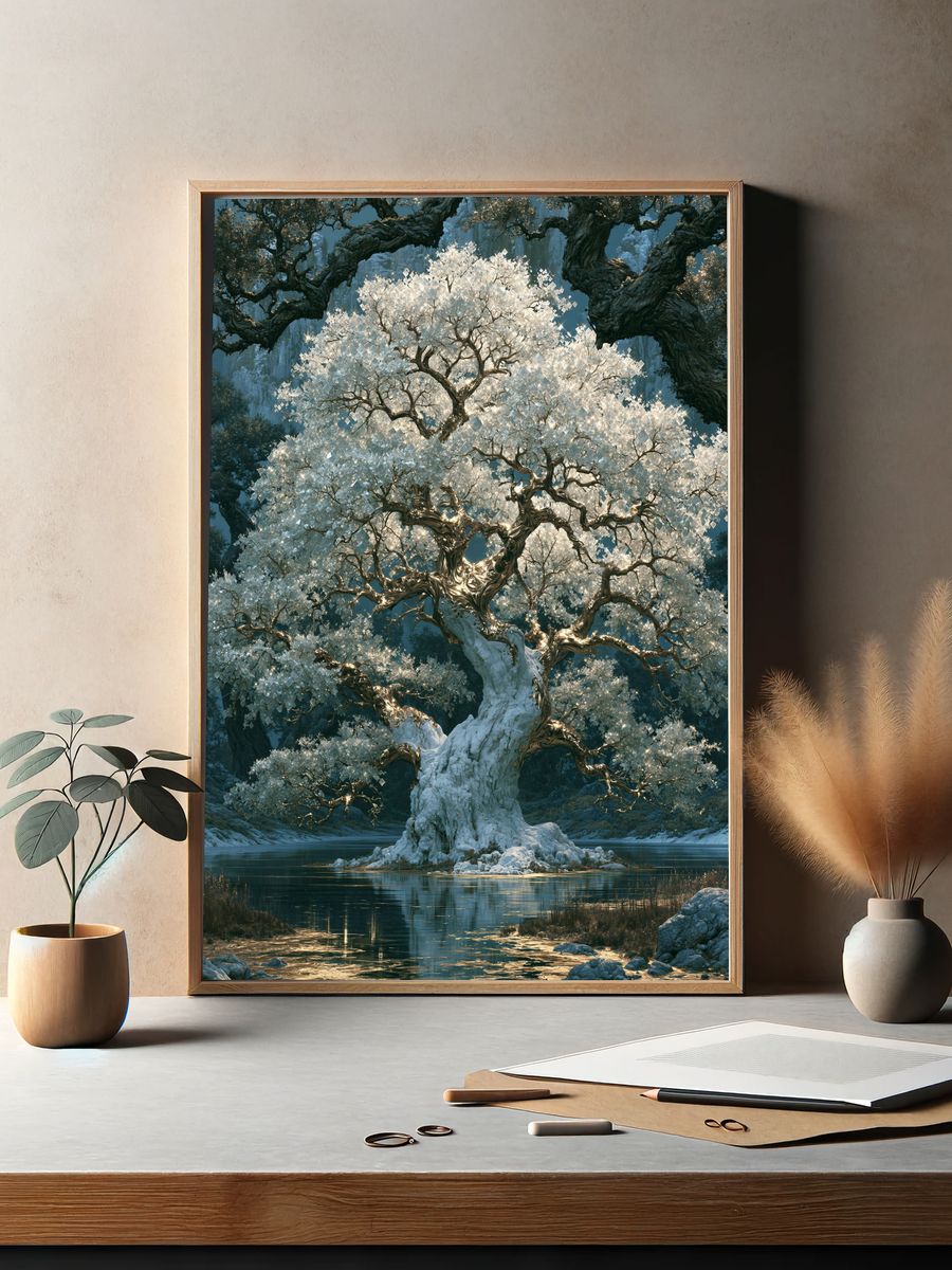 Enchanted Crystal Tree Poster. — room view 2