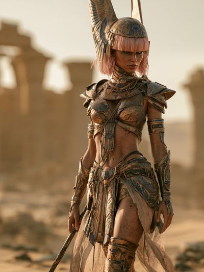 Desert Warrior Fantasy Poster.