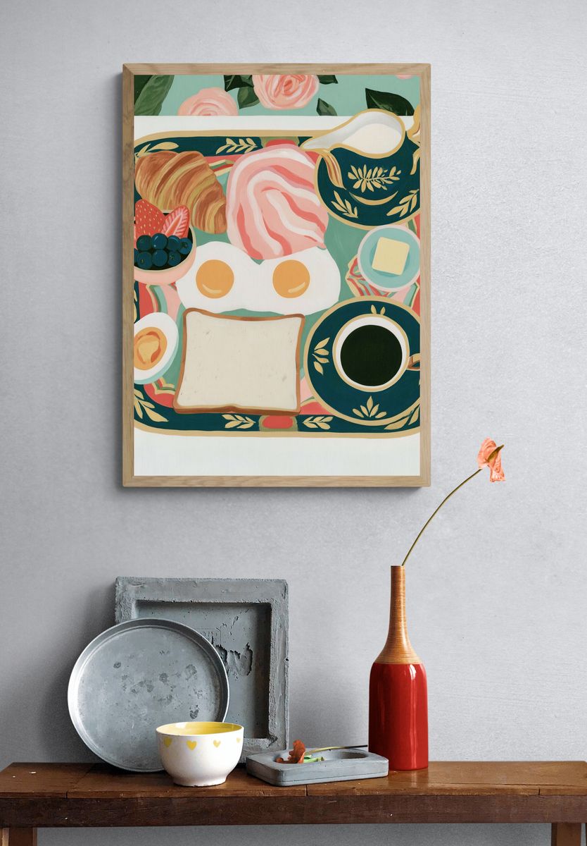 Breakfast Table Illustration Poster. — room view 3