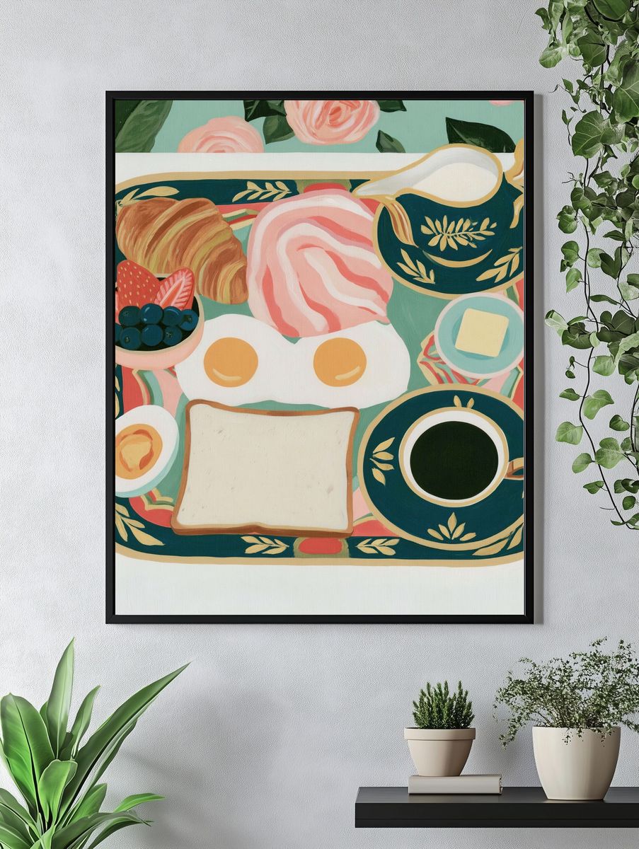 Breakfast Table Illustration Poster. — room view 4