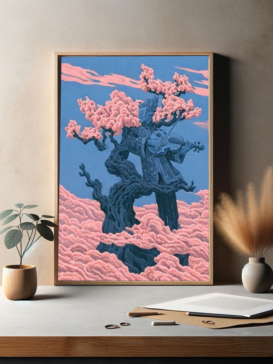 Cherry Stars Pop Art Poster. — room view 2