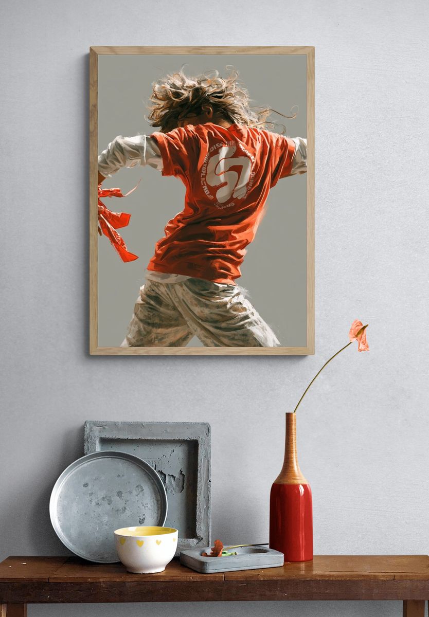 Dynamic Dancer Illustration Poster. — room view 3
