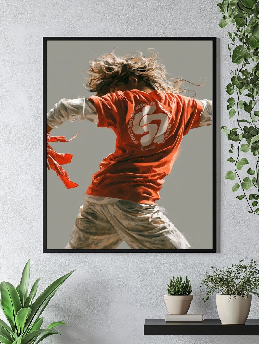 Dynamic Dancer Illustration Poster. — room view 4