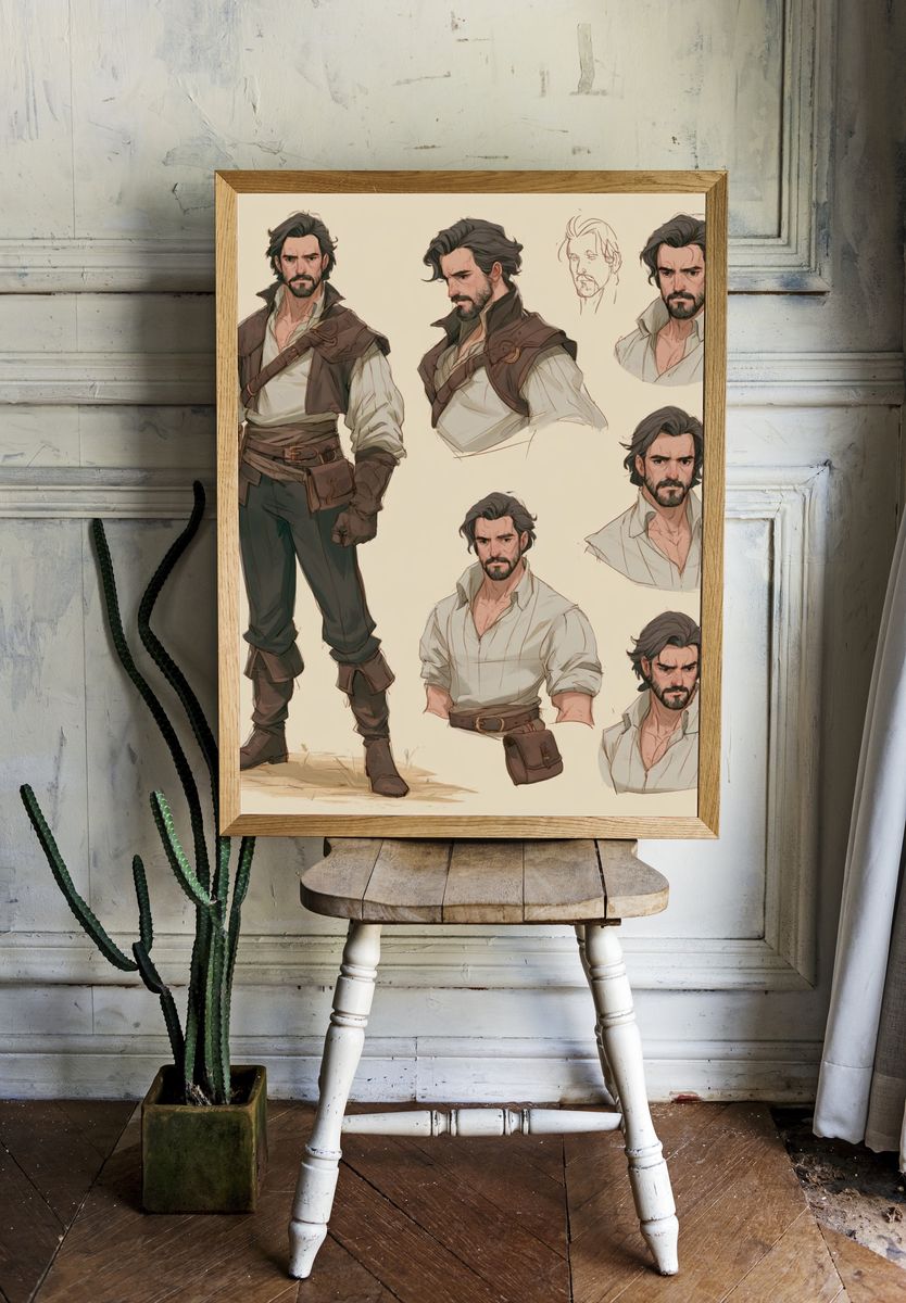 Fantasy Character Concept Illustration Poster. — room view 1
