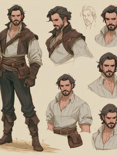 Fantasy Character Concept Illustration Poster.