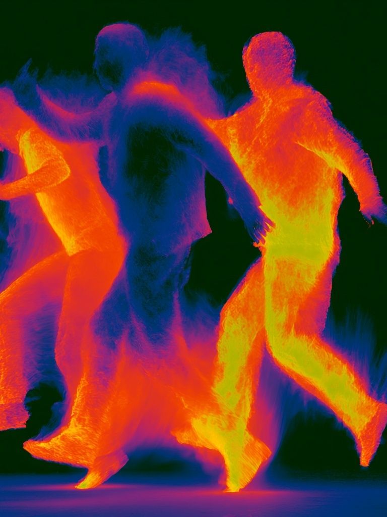 Neon Dancers Abstract Poster. poster detail