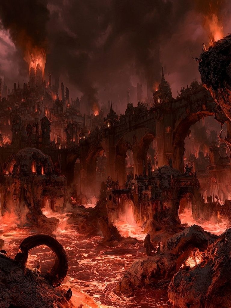 Infernal Citadel Fantasy Print. poster detail