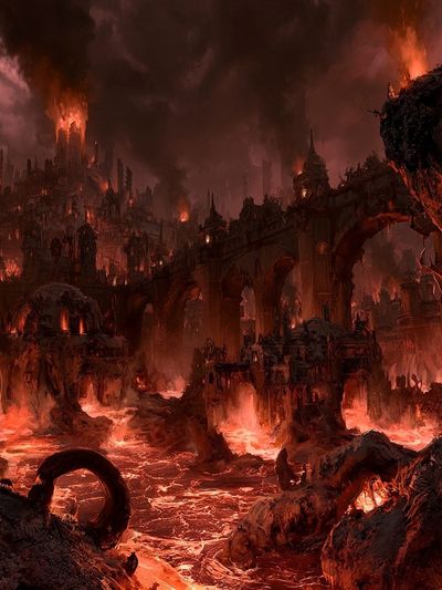 Infernal Citadel Fantasy Print.