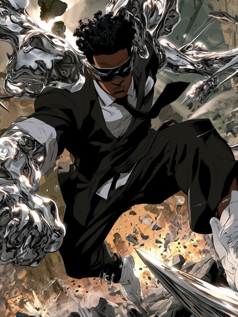 Action Hero Digital Art Poster. poster detail