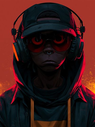 Neon Streetwear Portrait Poster.
