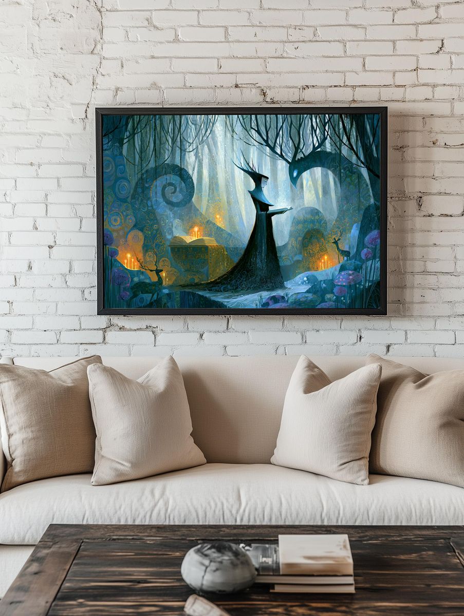 Enchanted Forest Reader Print. — room view 1