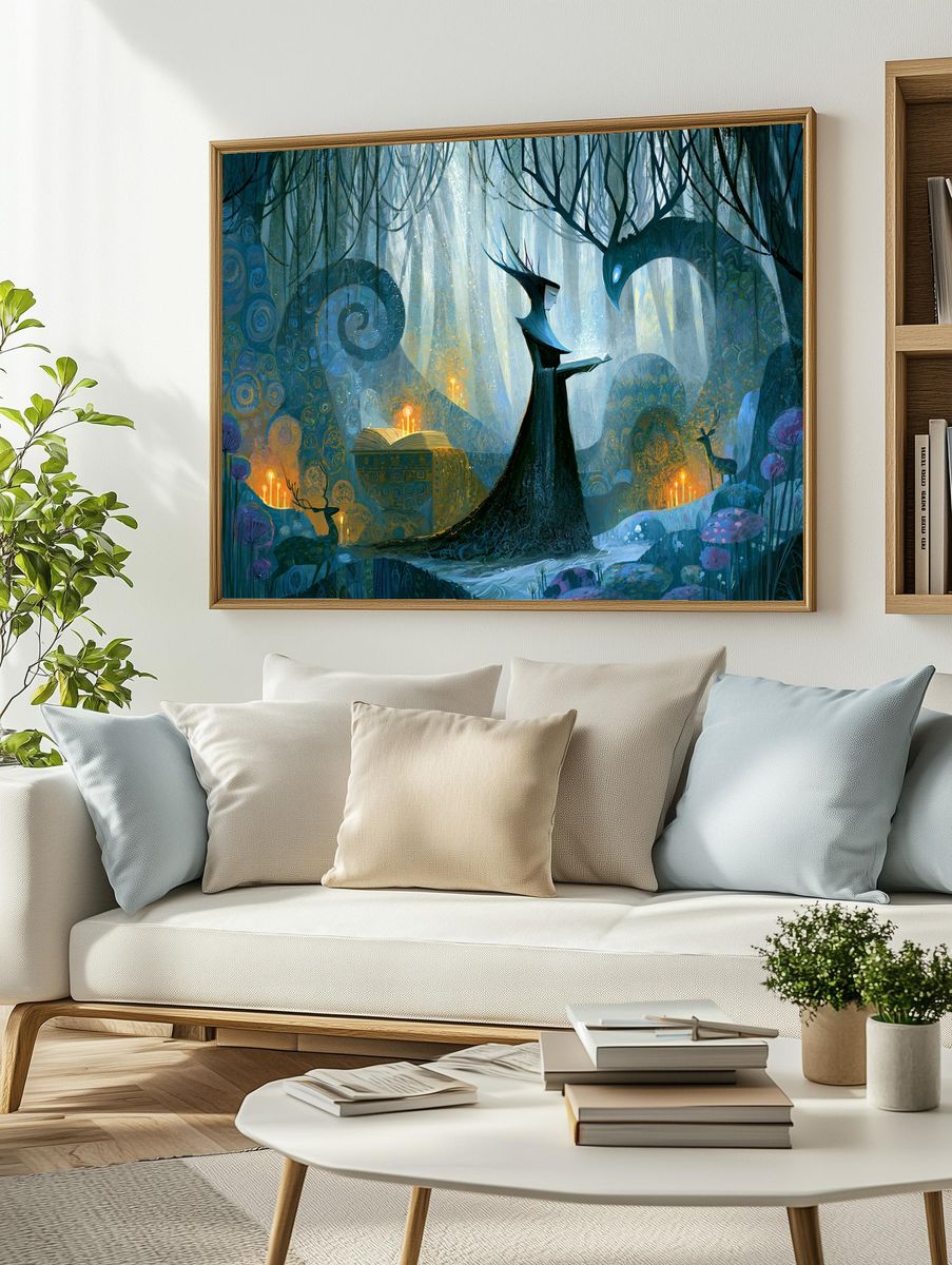 Enchanted Forest Reader Print. — room view 2