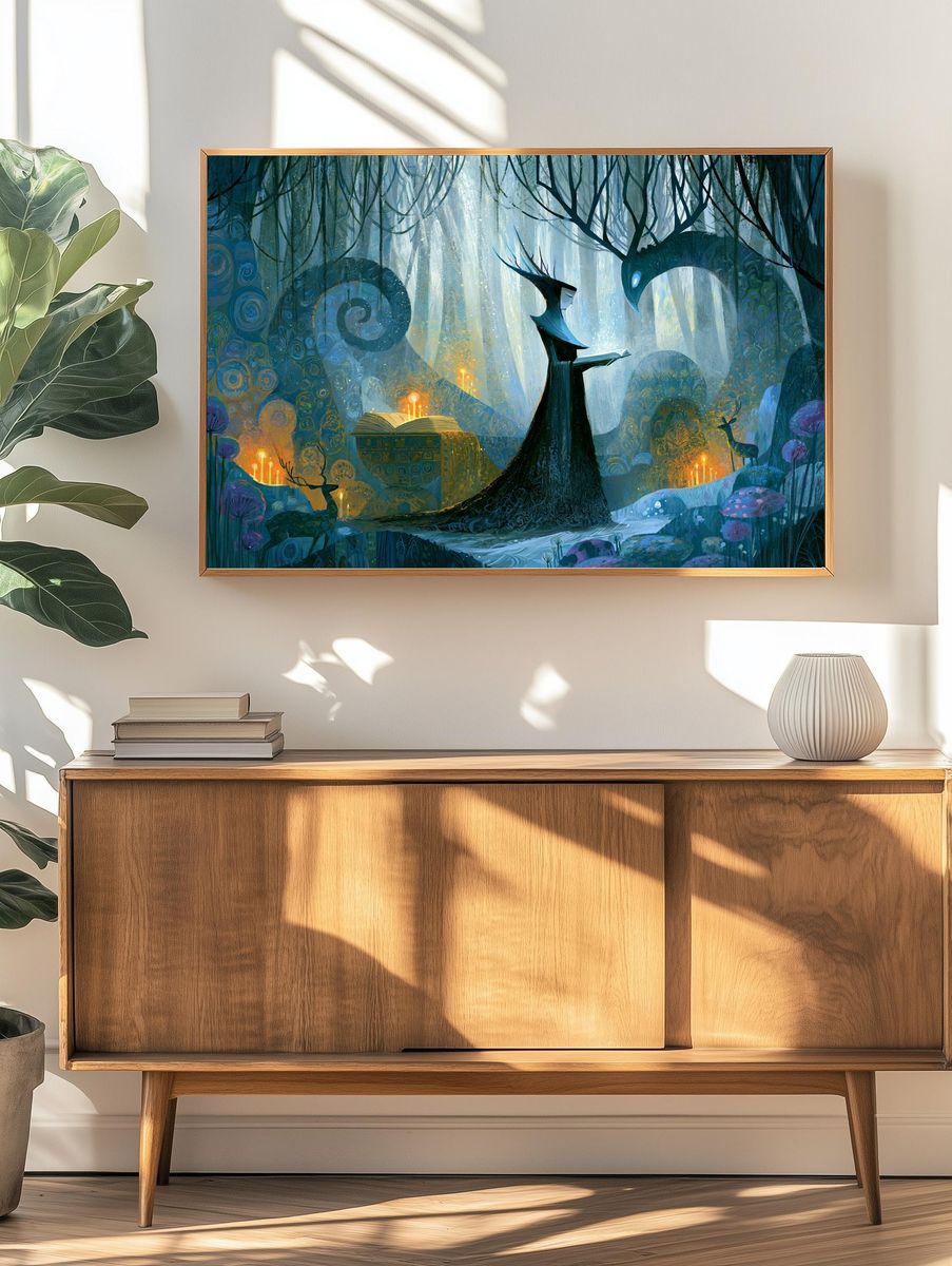 Enchanted Forest Reader Print. — room view 3