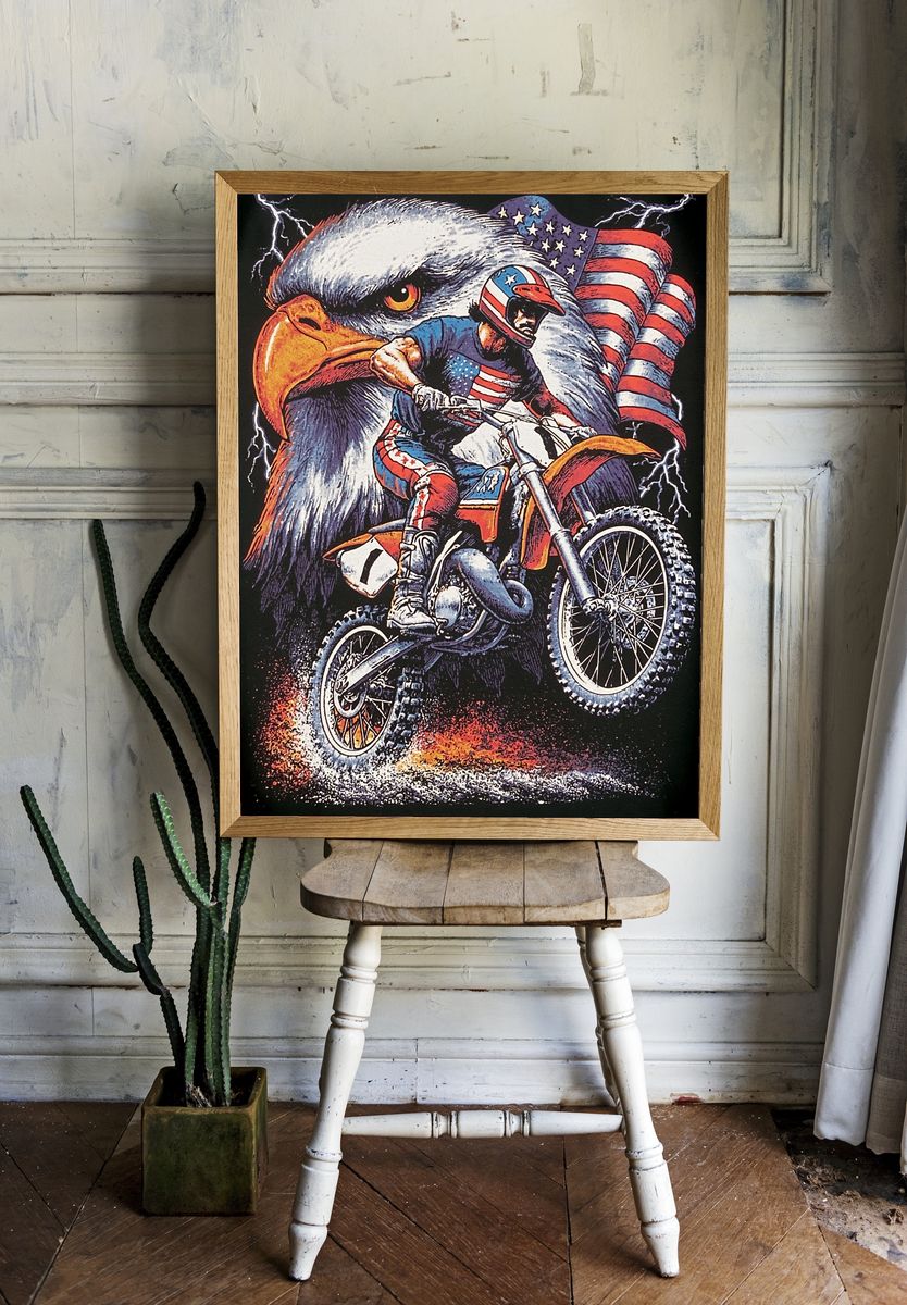 Patriotic Eagle Motocross Poster. room preview