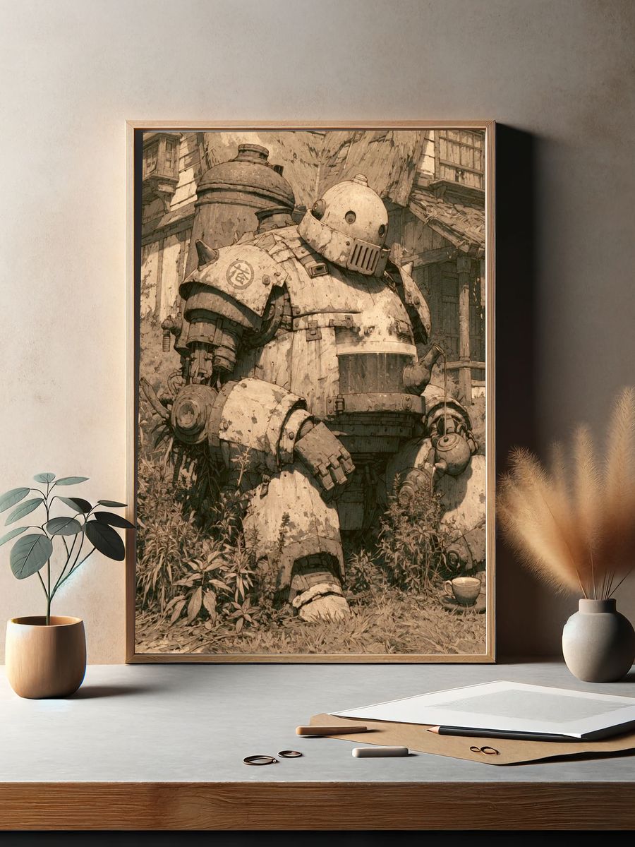 Rusty Giant Robot — Illustration Print. — room view 2