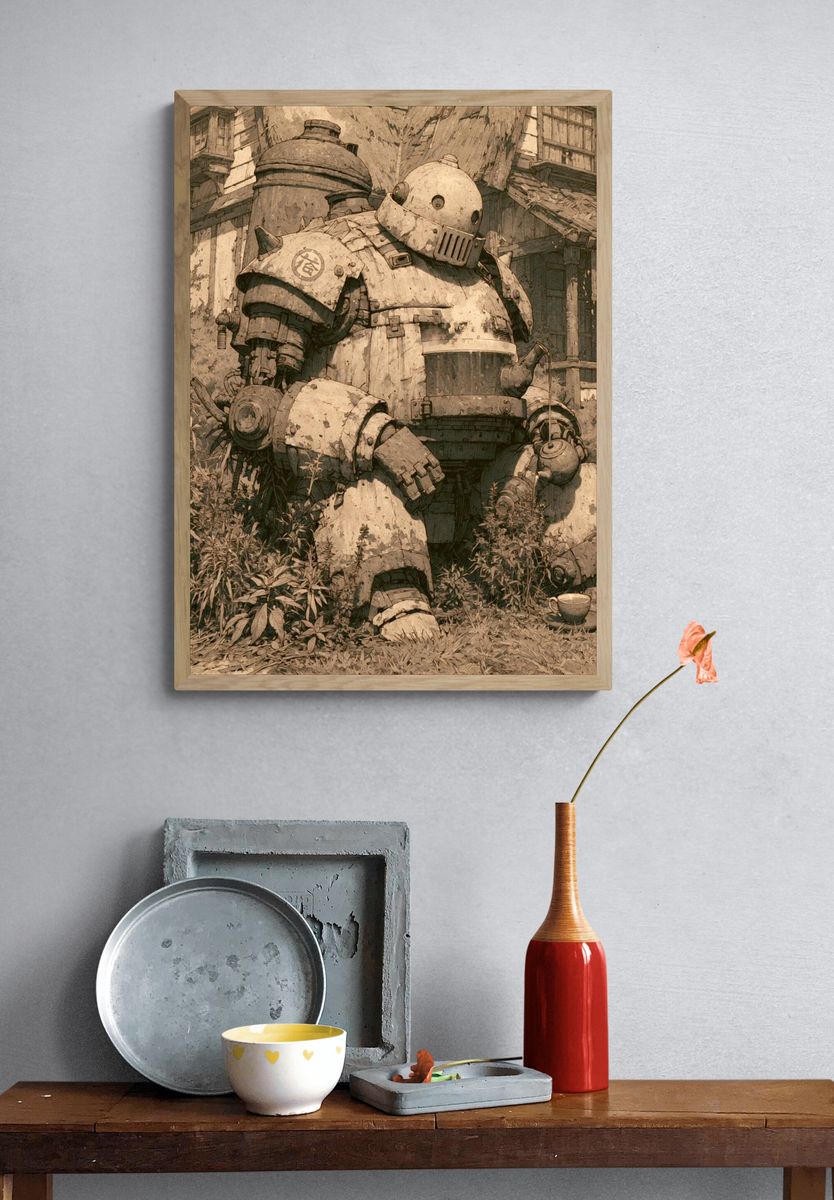 Rusty Giant Robot — Illustration Print. — room view 3