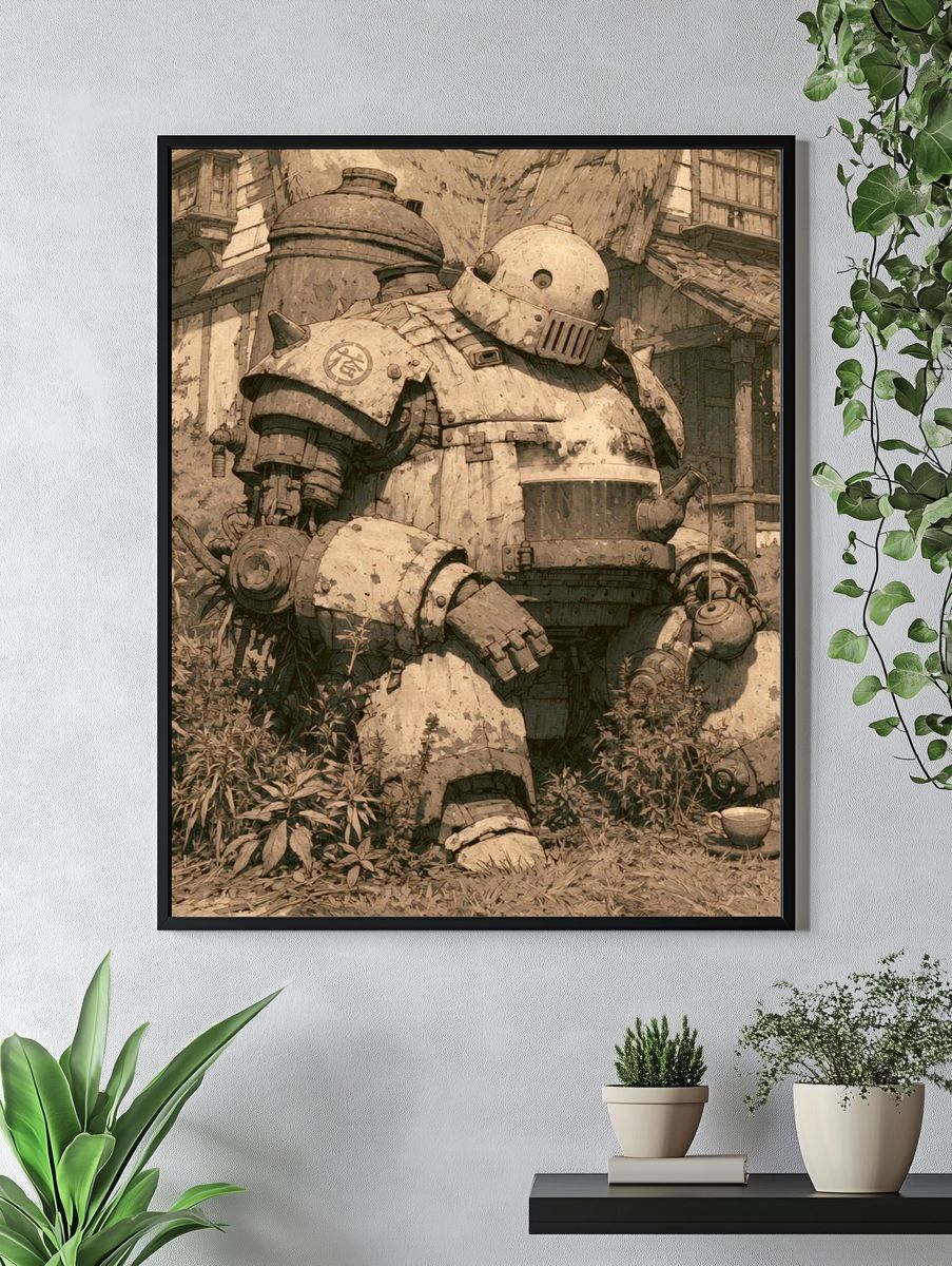 Rusty Giant Robot — Illustration Print. — room view 4