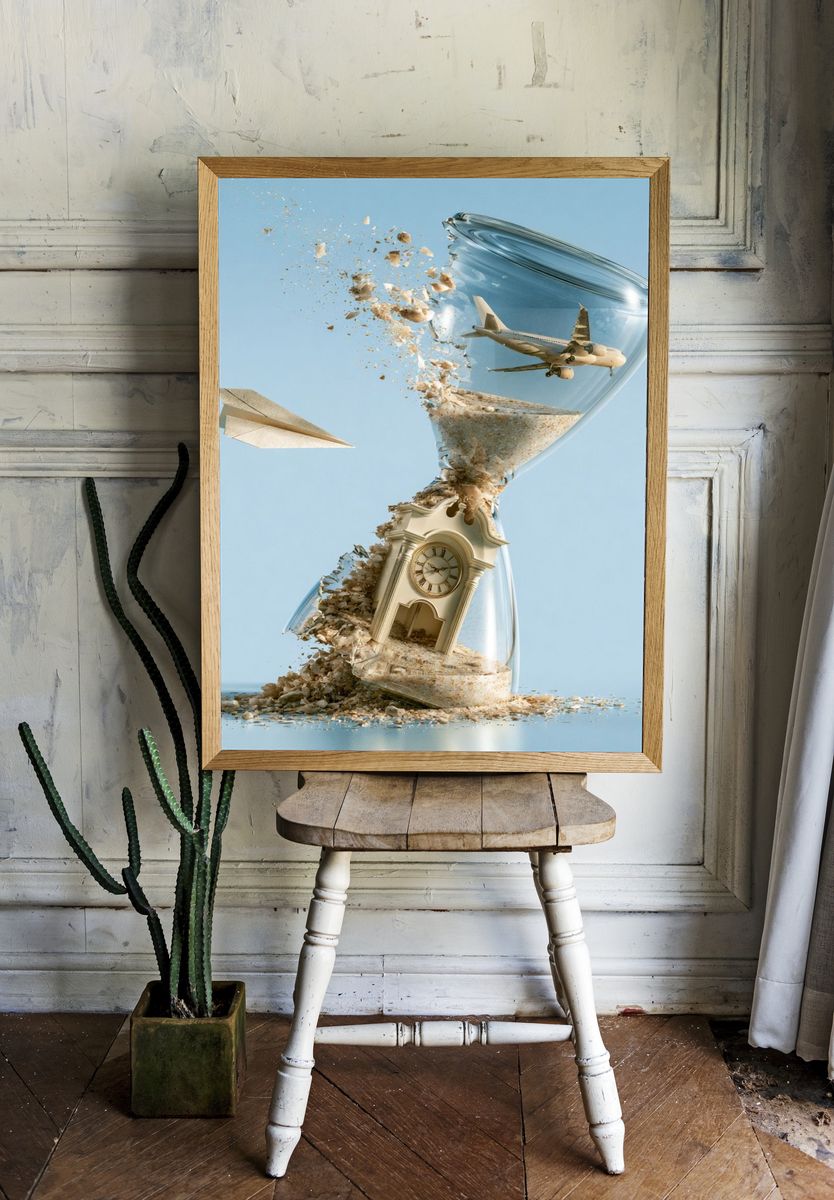 Time Travel Surrealist Print. — room view 1