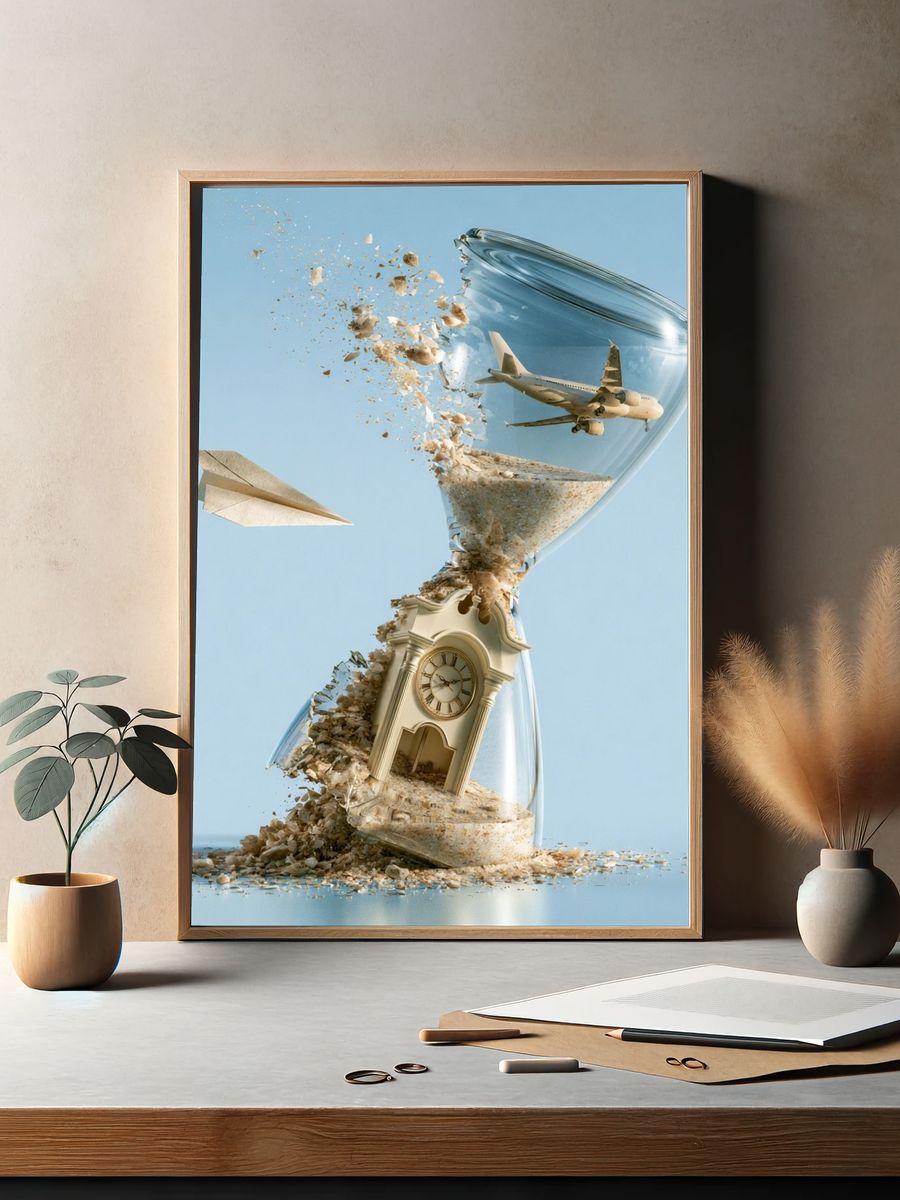 Time Travel Surrealist Print. — room view 2