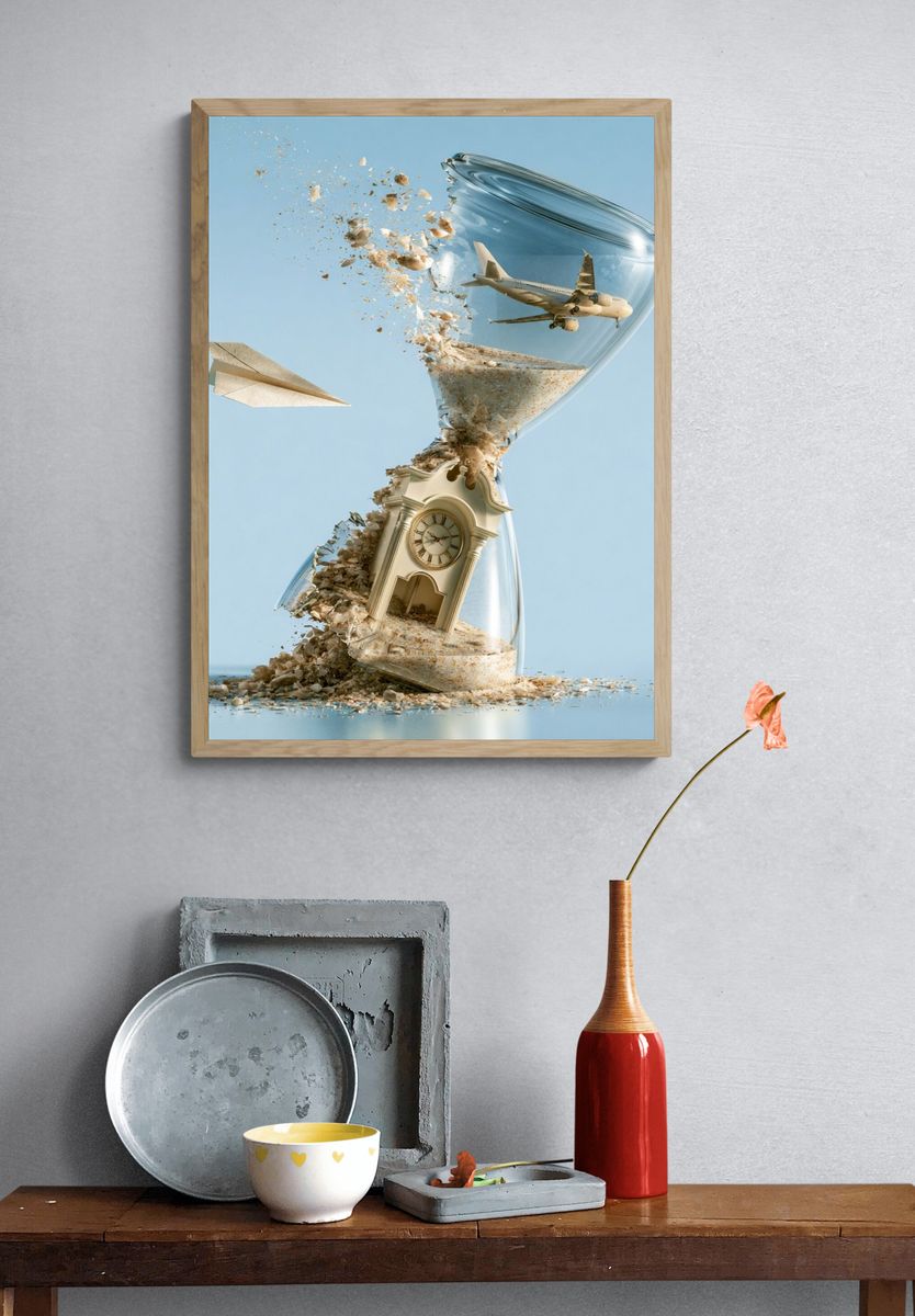 Time Travel Surrealist Print. — room view 3