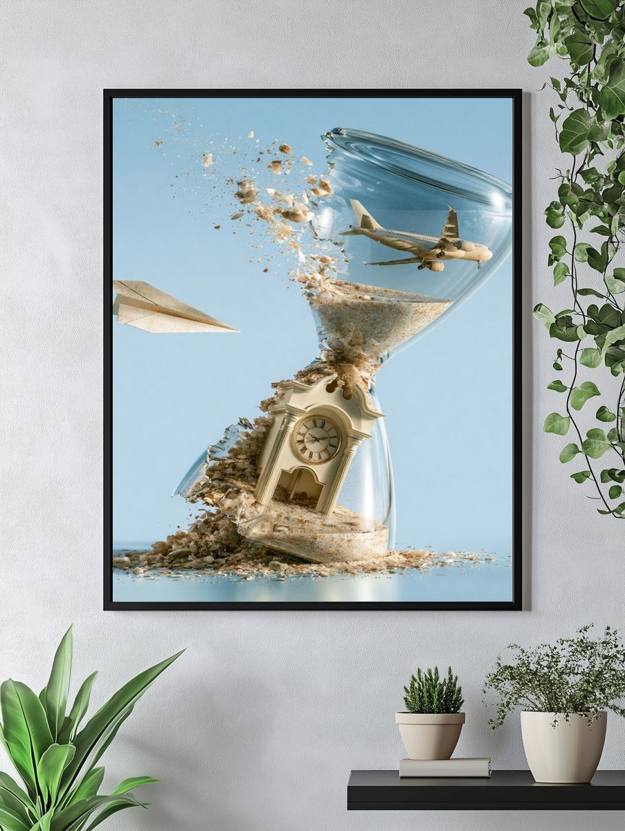 Time Travel Surrealist Print. — room view 4