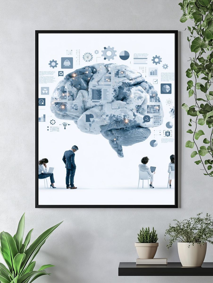 AI Brain Concept Photography Print. — room view 4