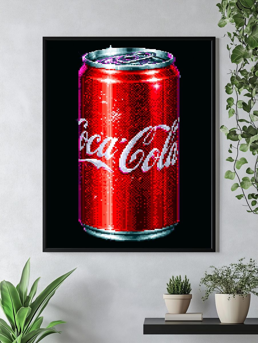 Coca-Cola Pixel Art Poster. — room view 4