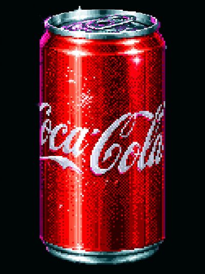 Coca-Cola Pixel Art Poster.