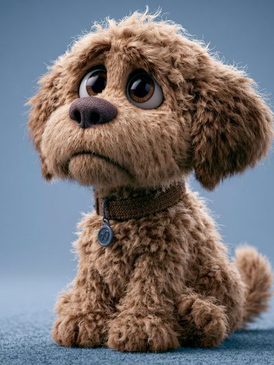 Sad Puppy Portrait Poster.