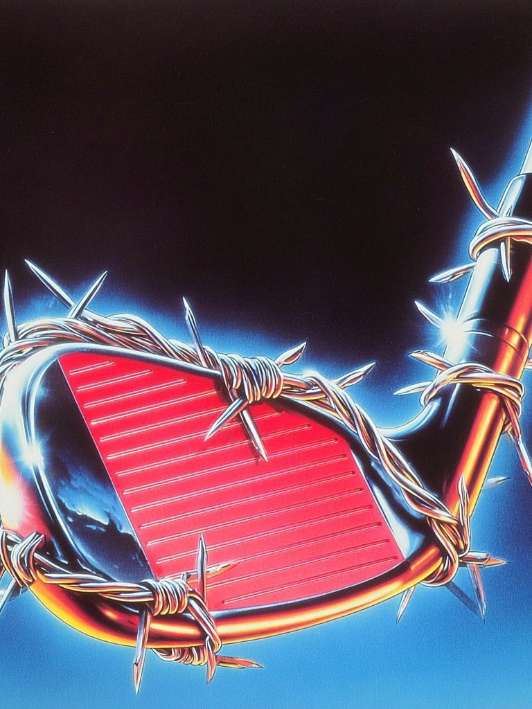 Barbed Wire Golf Club Illustration Poster. poster detail