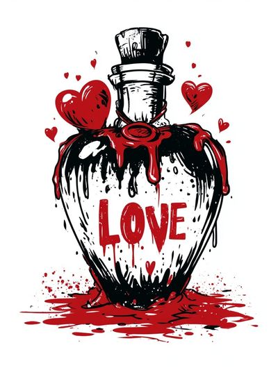 Love Potion Typography Poster.