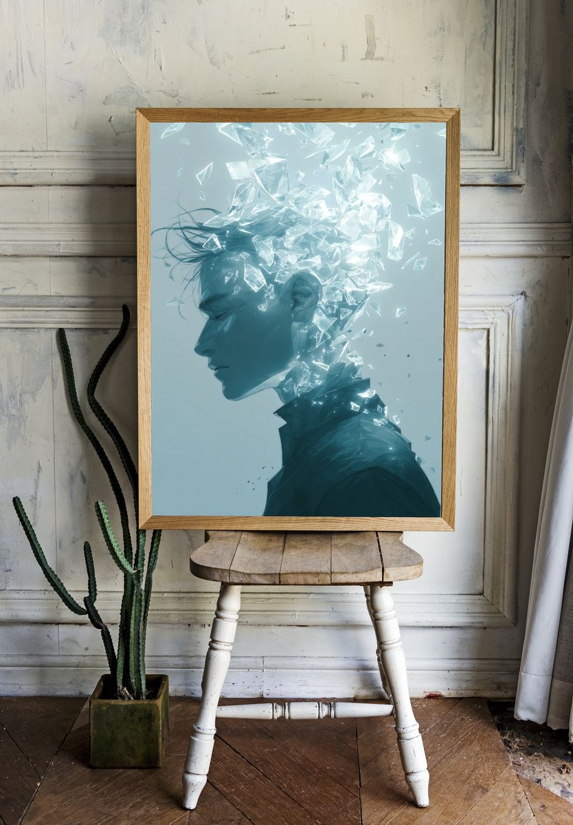 Shattered Mind Surrealism Poster. — room view 1