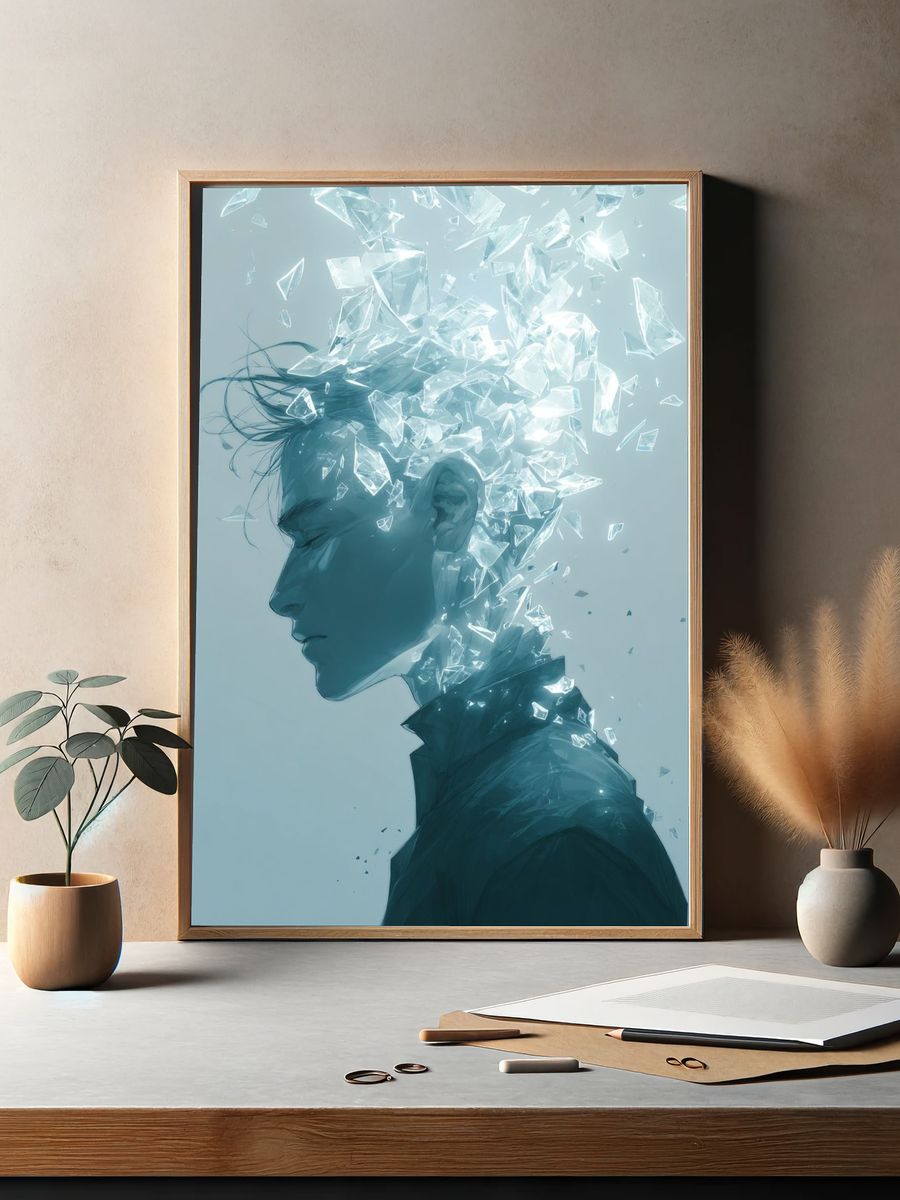 Shattered Mind Surrealism Poster. — room view 2