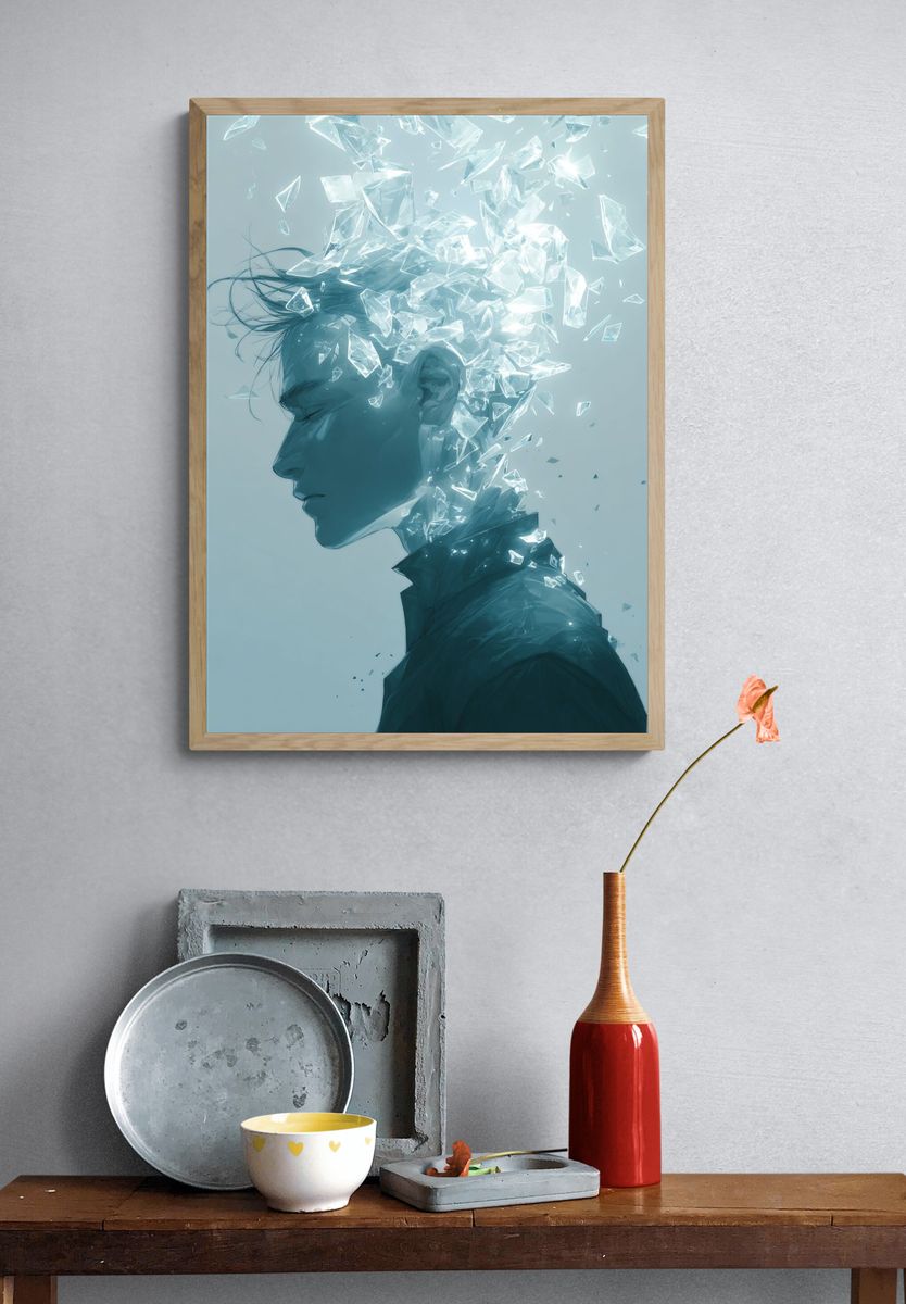Shattered Mind Surrealism Poster. — room view 3